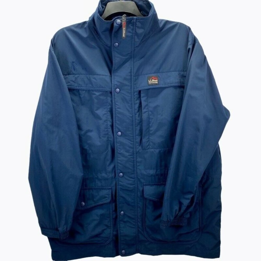 L.L. Bean Mens Upland Windbreaker Jacket Blue- XL